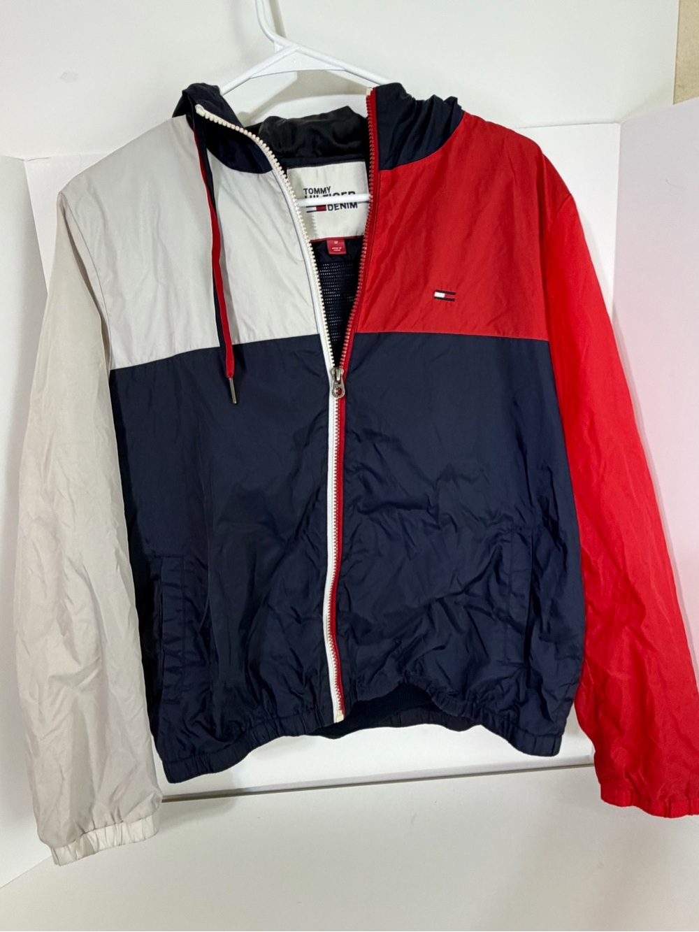 Tommy Hilfiger Men's Colorblock Windbreaker - Navy, Red, Cream